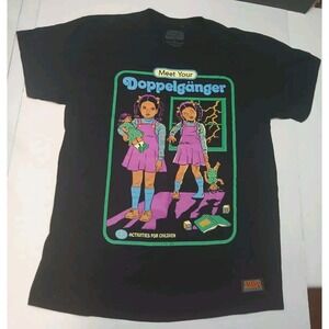 Steven Rhodes Meet Your Doppelganger Men's Black Cotton Tee Size Lg